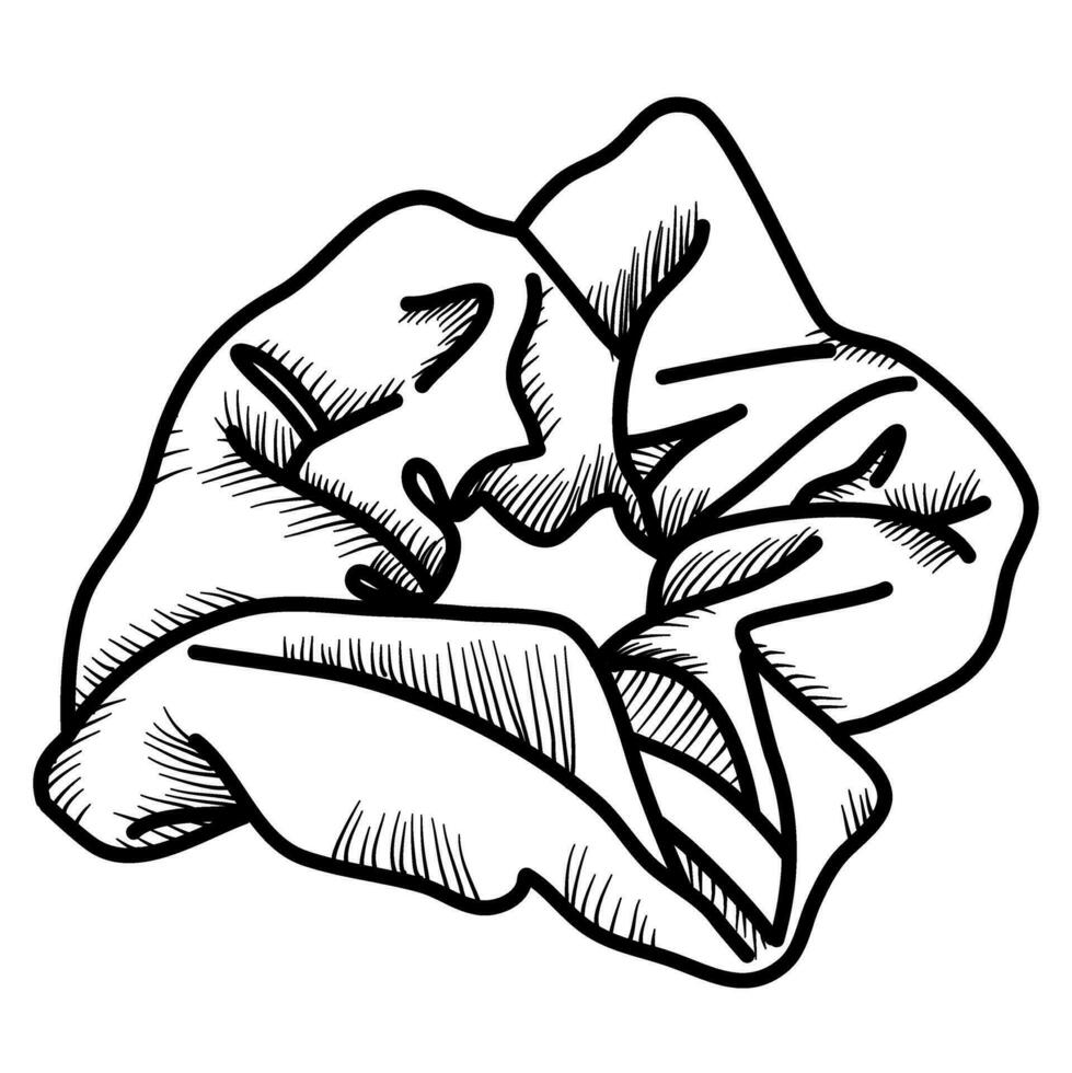 chouchou ligne art esquisser logo illustration vecteur