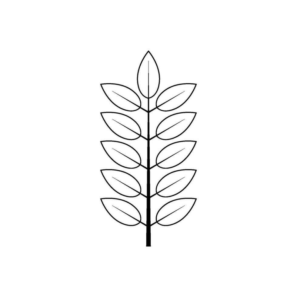 contour arbre feuille vecteur illustration isolé sur blanc Contexte