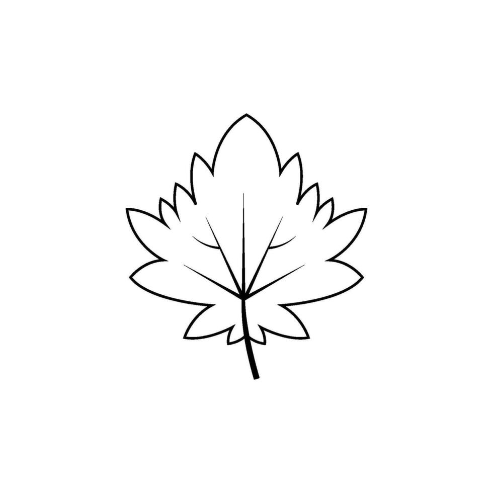 contour arbre feuille vecteur illustration isolé sur blanc Contexte