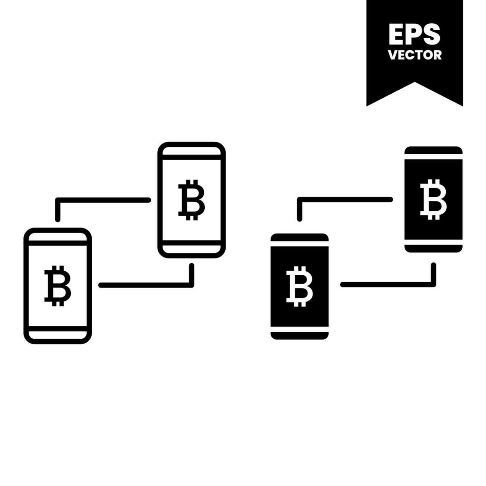 bitcoin icône Paiement symbole signe. crypto-monnaie logos. Facile vecteur. vecteur