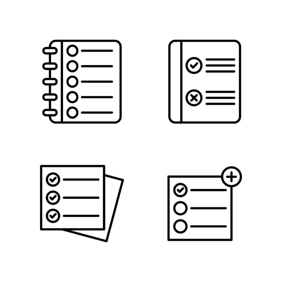 vecteur icône presse-papiers. tâche ligne icône symbole vecteur illustration