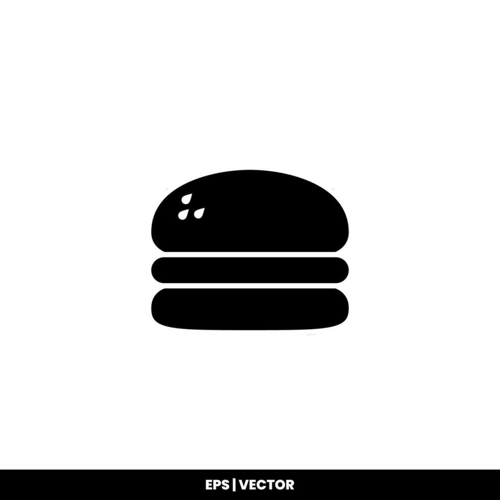 modèle de logo d'illustration vectorielle icône burger vecteur