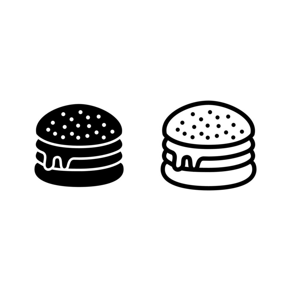 modèle de logo d'illustration vectorielle icône burger vecteur