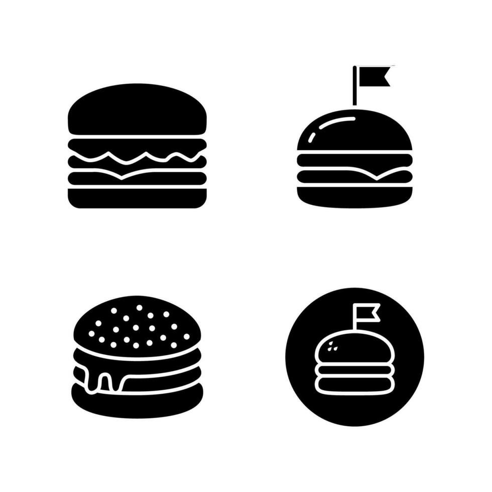 modèle de logo d'illustration vectorielle icône burger vecteur