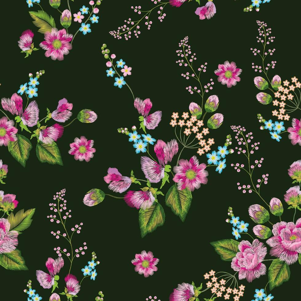 motif floral sans soudure en vecteur. vecteur