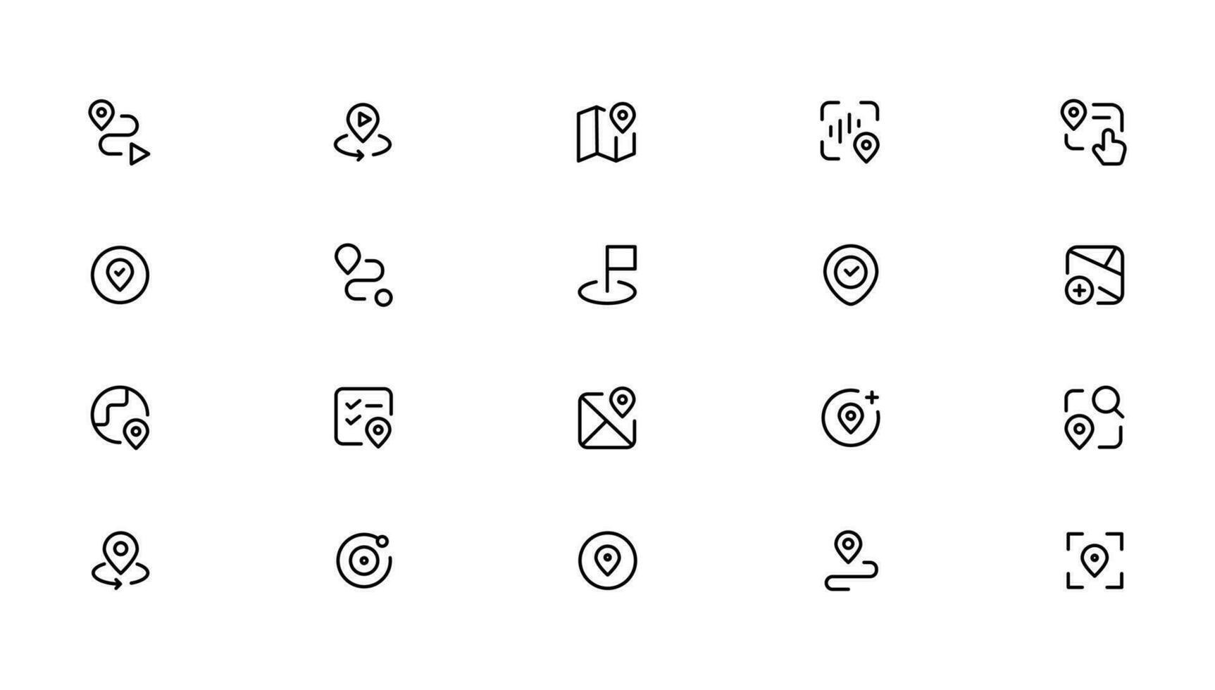 navigation, emplacement, éléments gps - ensemble d'icônes Web en ligne mince. collection d'icônes de contour. illustration vectorielle simple vecteur