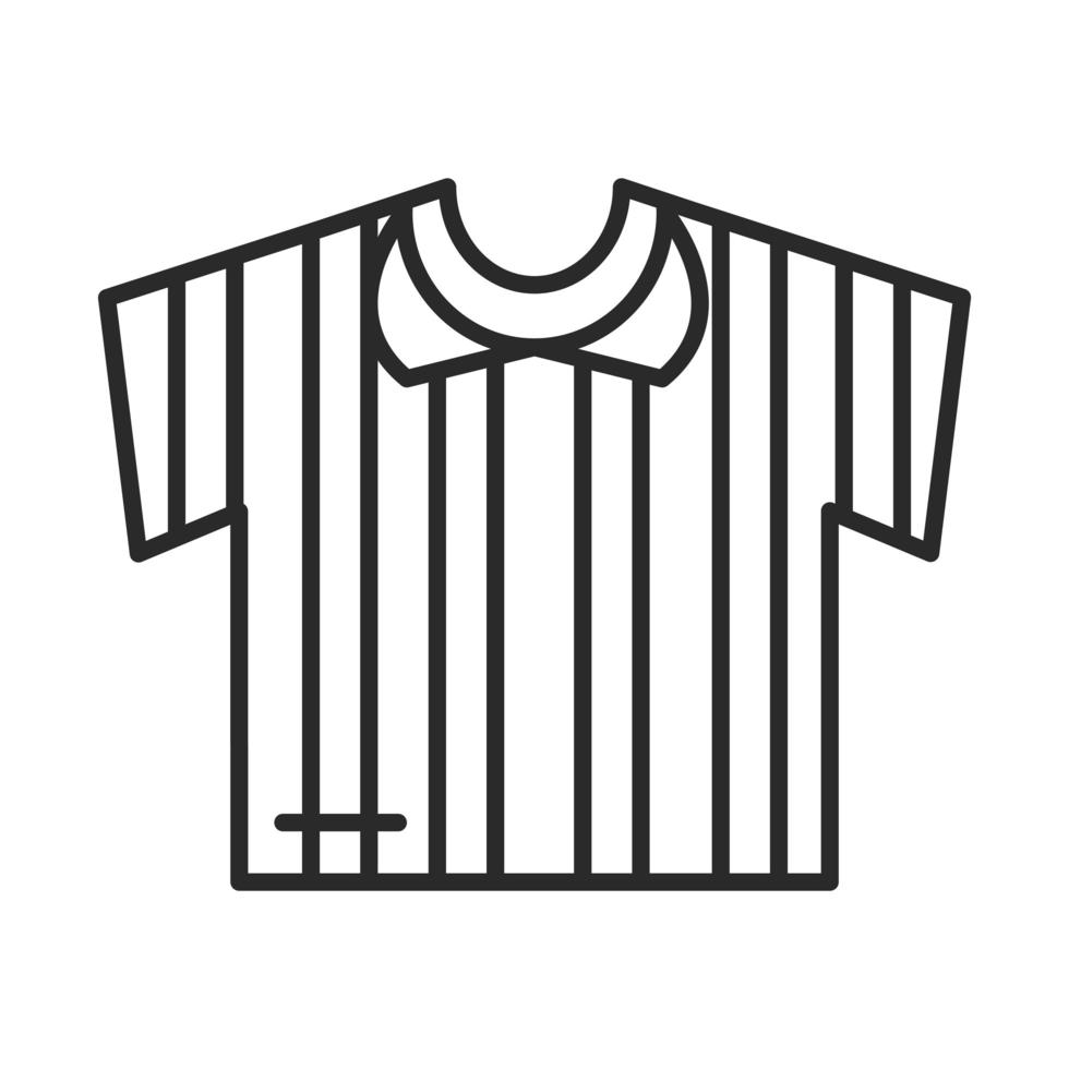 icône de style de ligne de tournoi de sports récréatifs de la ligue d'équipement d'arbitre de maillot de jeu de football vecteur