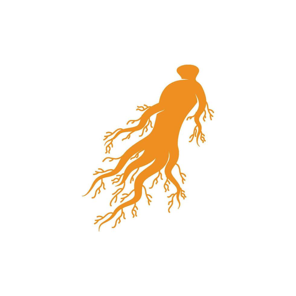 vecteur de logo de ginseng