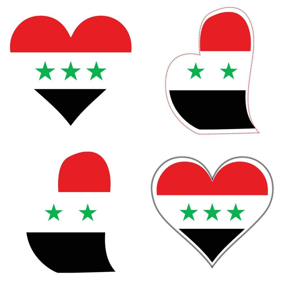 drapeau de Syrie, officiel couleurs, correct dimensions. vecteur illustration