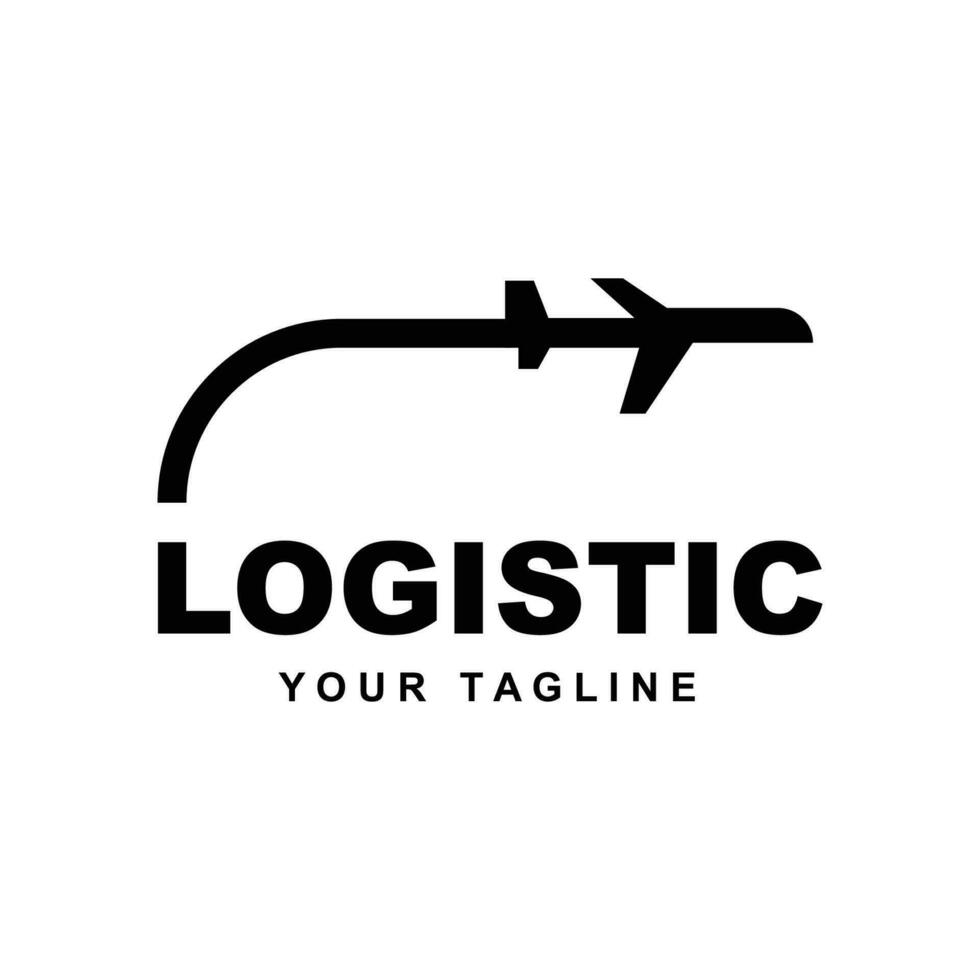 la logistique entreprise logo vecteur avec slogan modèle