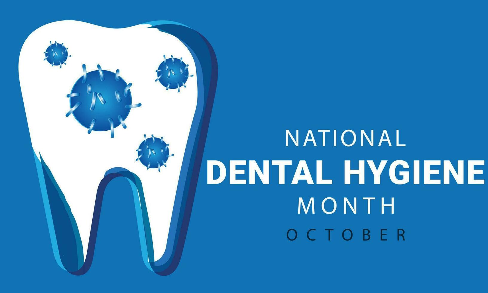 nationale dentaire hygiène mois. arrière-plan, bannière, carte, affiche, modèle. vecteur illustration.