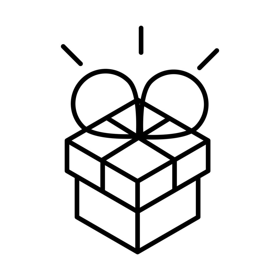 livraison emballage boîte-cadeau distribution de fret logistique expédition de marchandises icône de style de ligne vecteur