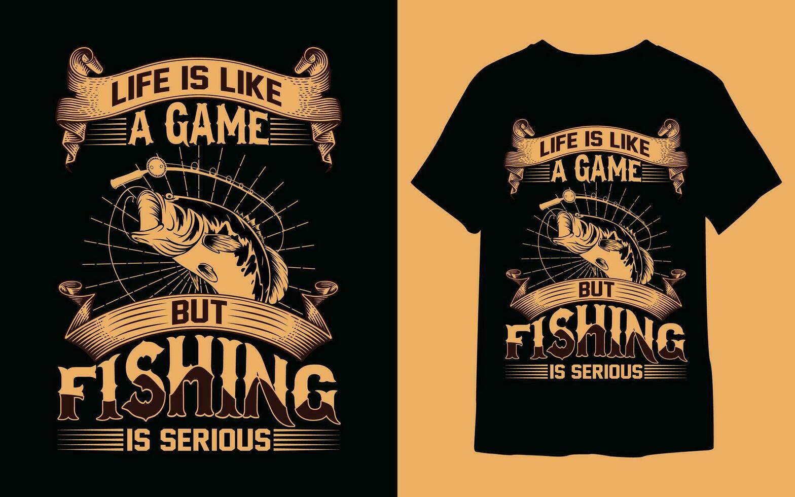 ancien pêche typographie T-shirt conception. vecteur