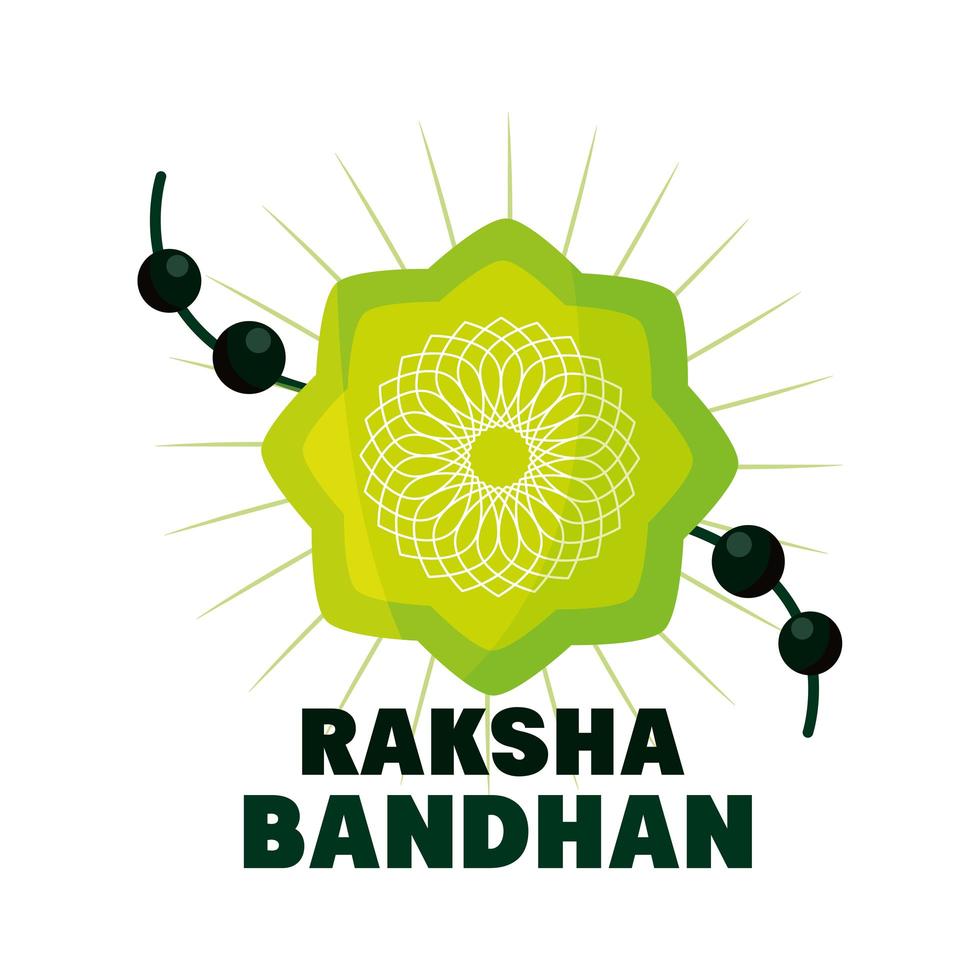raksha bandhan bracelet indien traditionnel symbole d'amour entre frères et soeurs vecteur