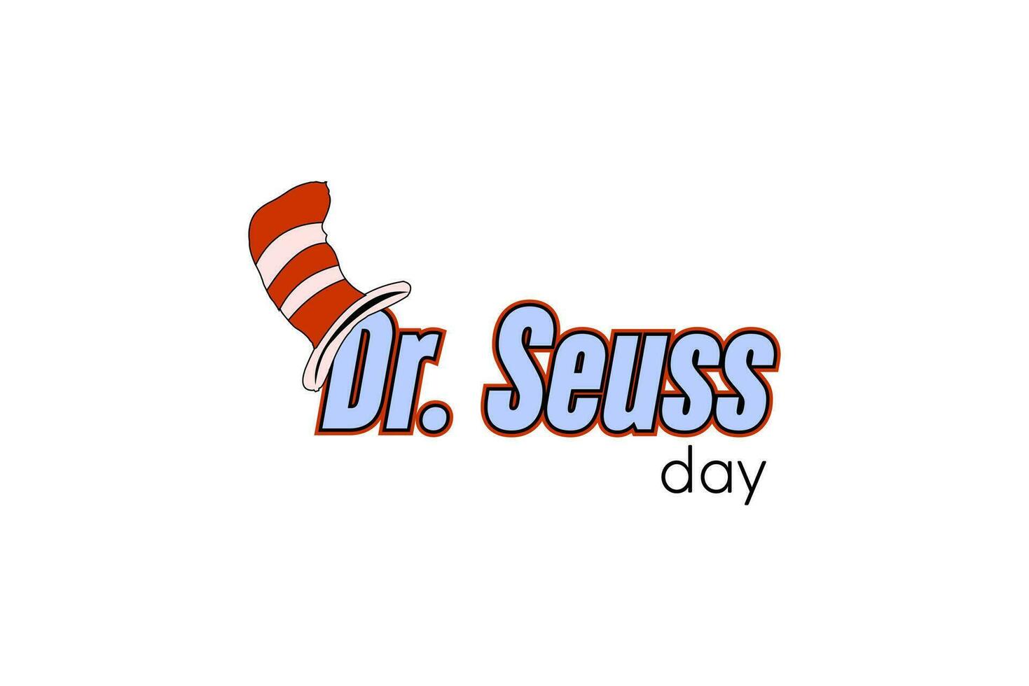dr. seuss jour, content anniversaire Dr. Seuss vecteur