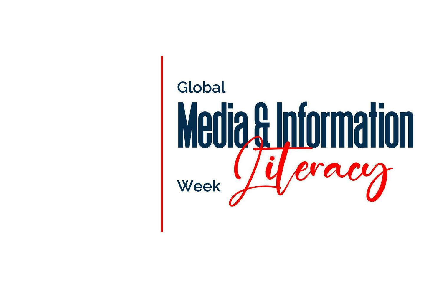 global médias et information l'alphabétisation la semaine vecteur