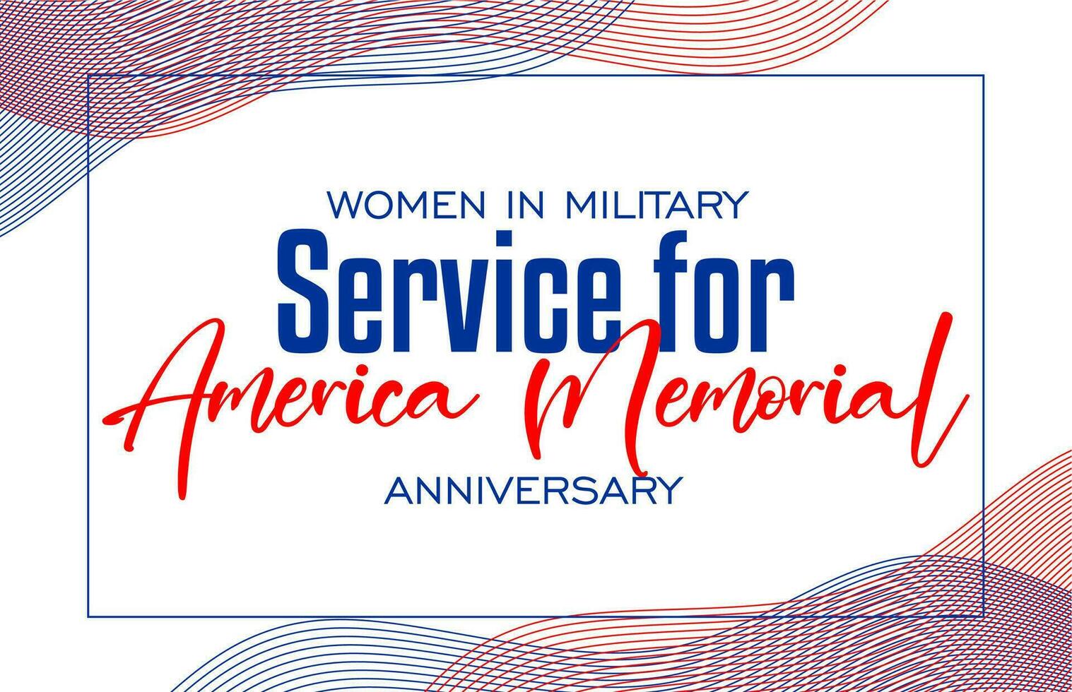 femmes dans militaire un service pour Amérique Mémorial vecteur