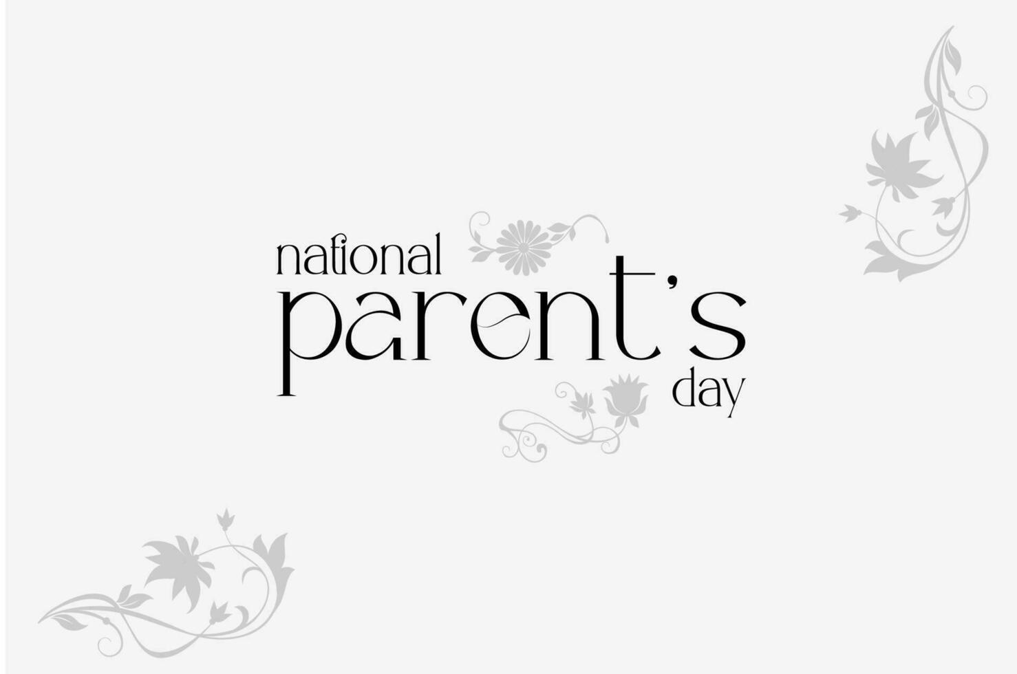 nationale Parents jour, Contexte modèle vacances concept vecteur