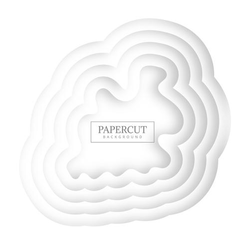 Conception de forme créative moderne en papier papercut vecteur