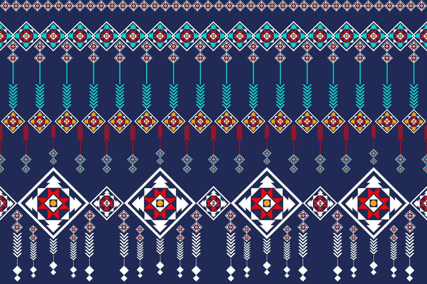 ethnique géométrique sans couture modèle. conception pour tissu, vêtements, décoratif papier, emballage, broderie, illustration, vecteur, tribal crépiter vecteur