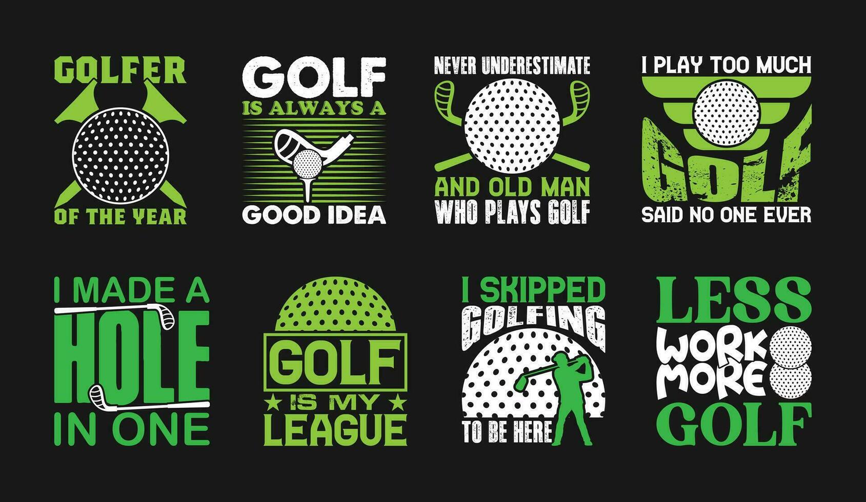 le golf t chemise conception empaqueter, vecteur le golf t chemise conception, jouer au golf chemise, le golf typographie t chemise conception collection