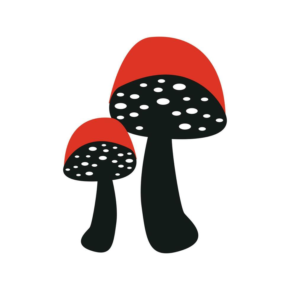 dessin animé champignon Stock illustration. rouge et blanc champignon avec une blanc Contexte Stock illustration vecteur