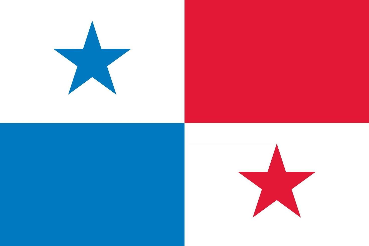 Panama officiellement drapeau vecteur