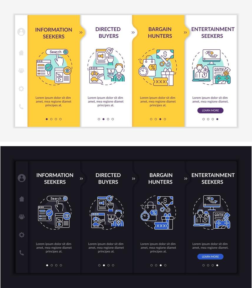 modèle de vecteur d'intégration de comportement d'acheteur internet