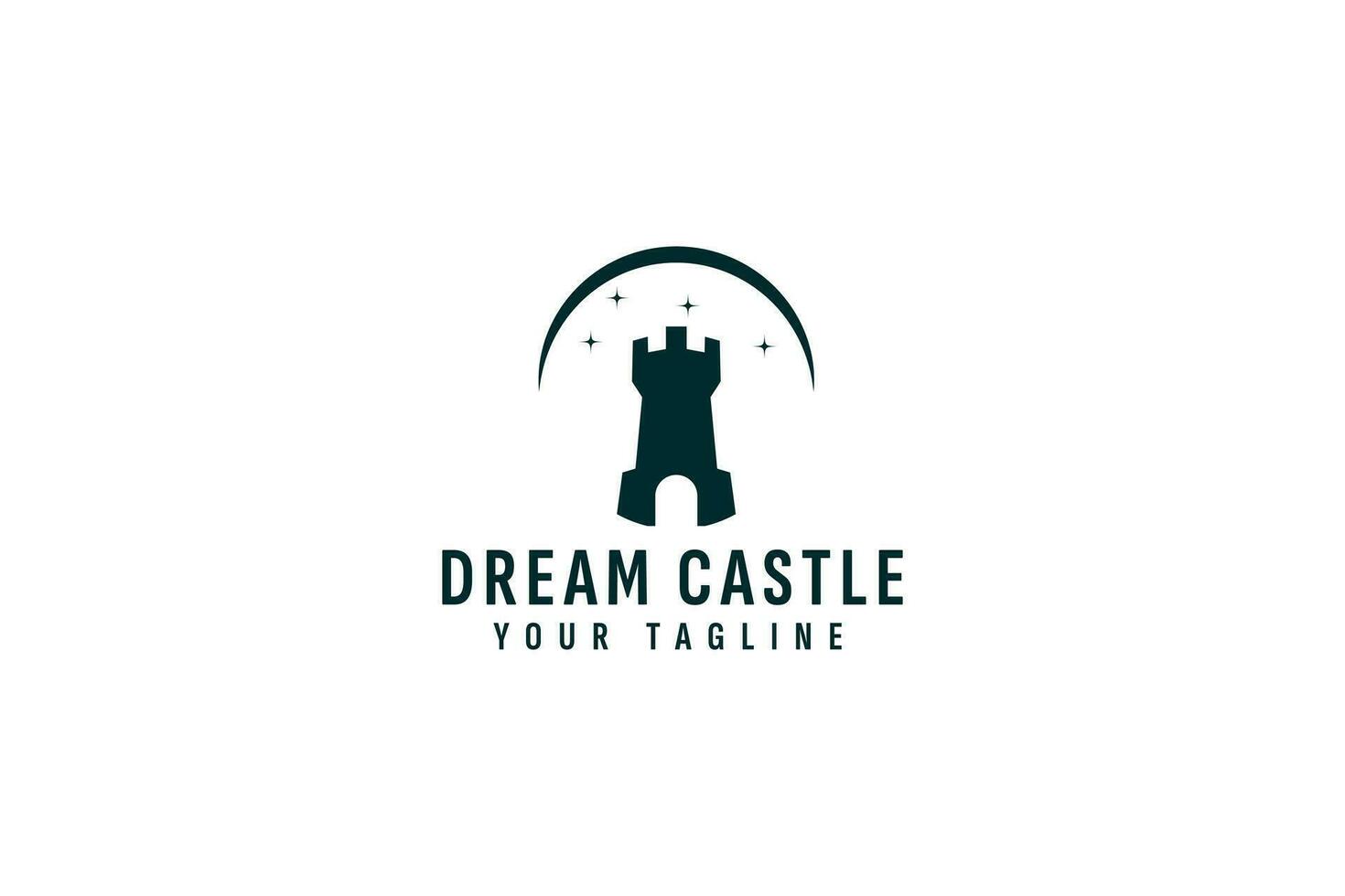 rêver Château logo vecteur icône illustration