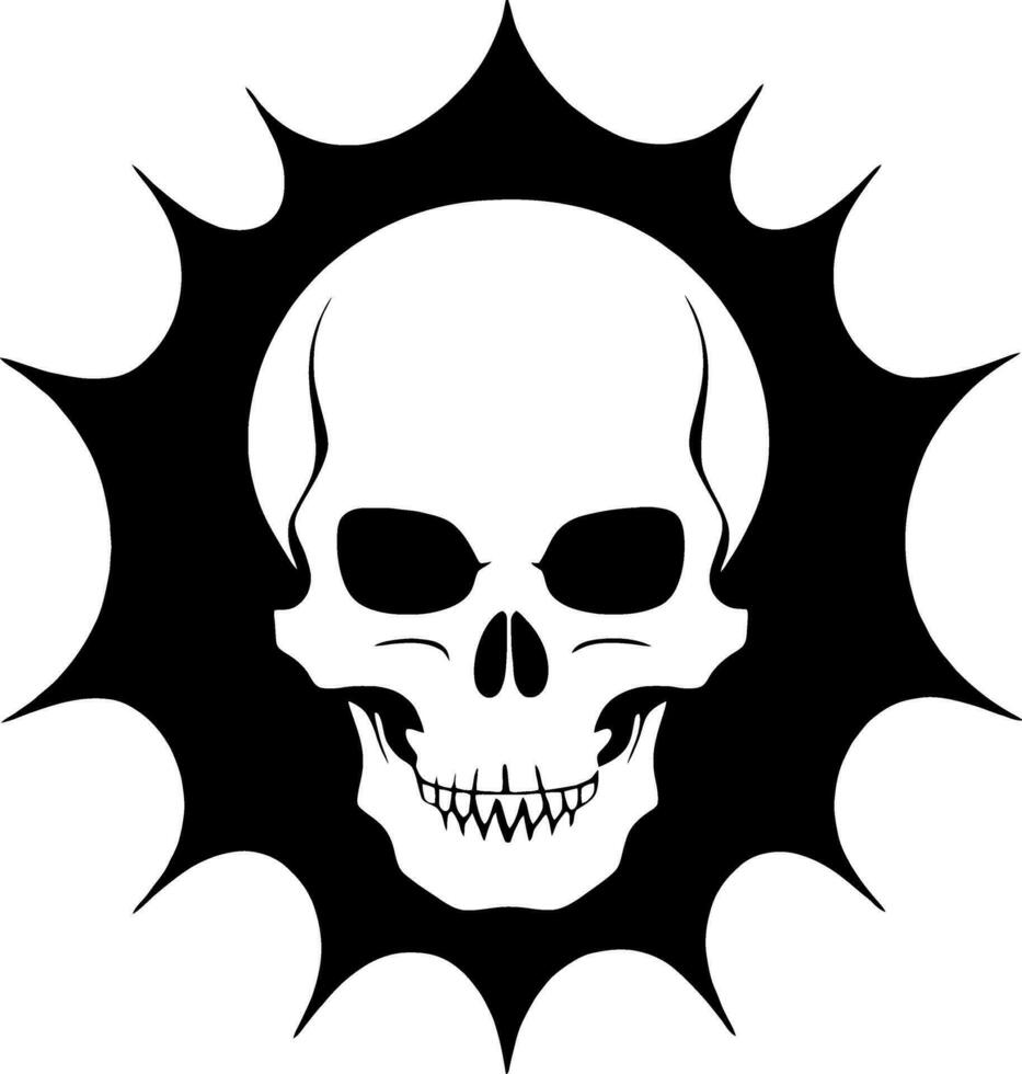 crâne des os squelette logo Facile noir tatouage pirate vecteur