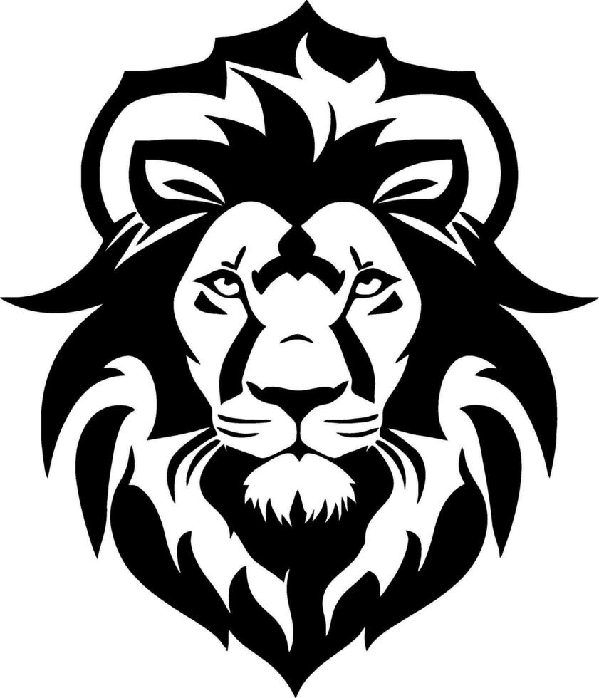 Lion logo vecteur Facile noir