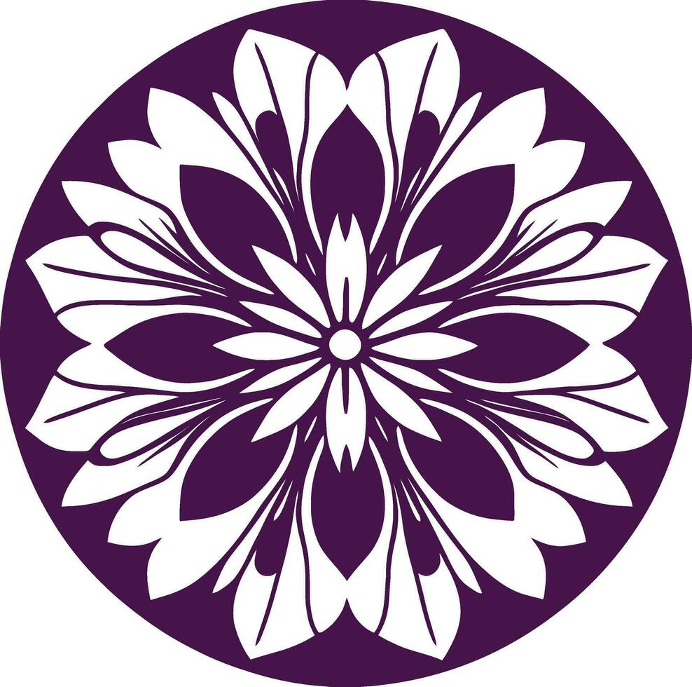 fleur logo vecteur Facile abstrait plat mandala tatouage plante Couleur fleur fleuron Floraison pochoir