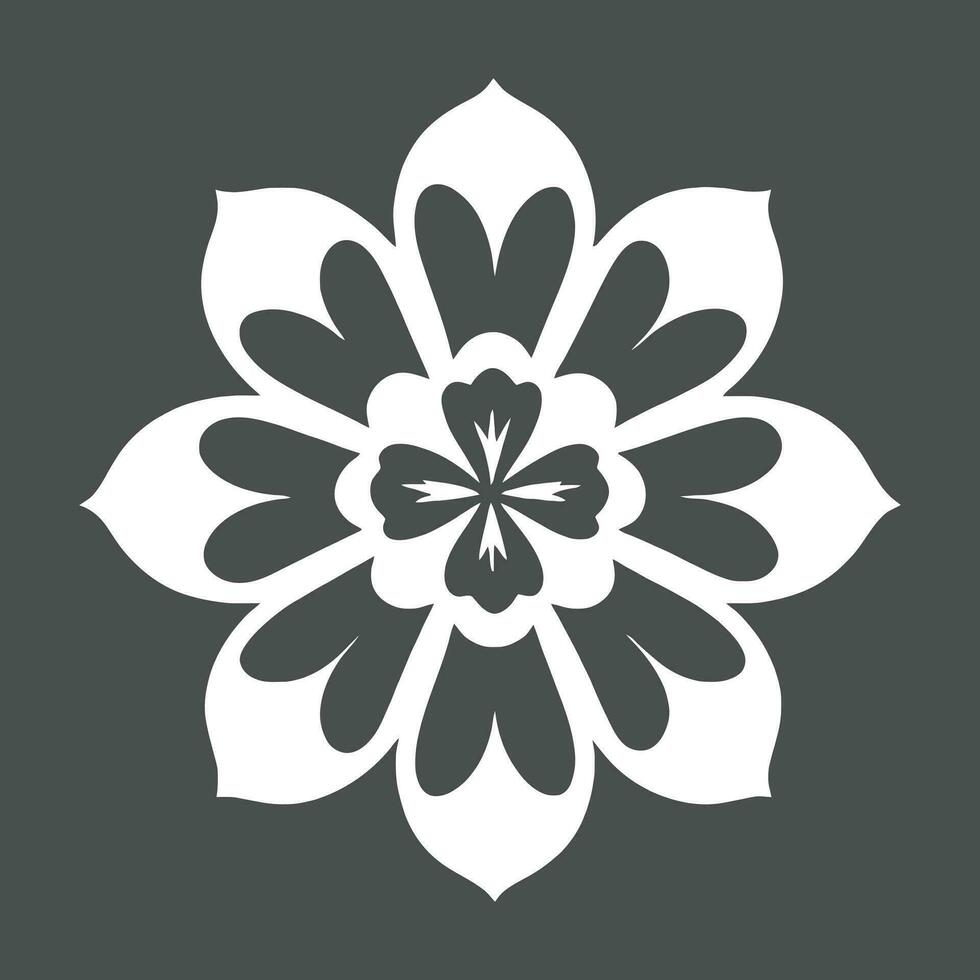 mandala. ethnique décoratif élément. main tiré toile de fond. Islam, arabe, Indien, ottoman motifs. fleur logo vecteur Facile abstrait plat mandala tatouage plante Couleur fleur fleuron Floraison pochoir