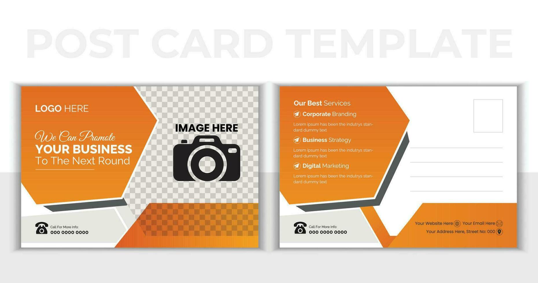 moderne entreprise carte postale conception. affaires carte postale , un événement carte, direct courrier eddm, invitation conception modèle. vecteur