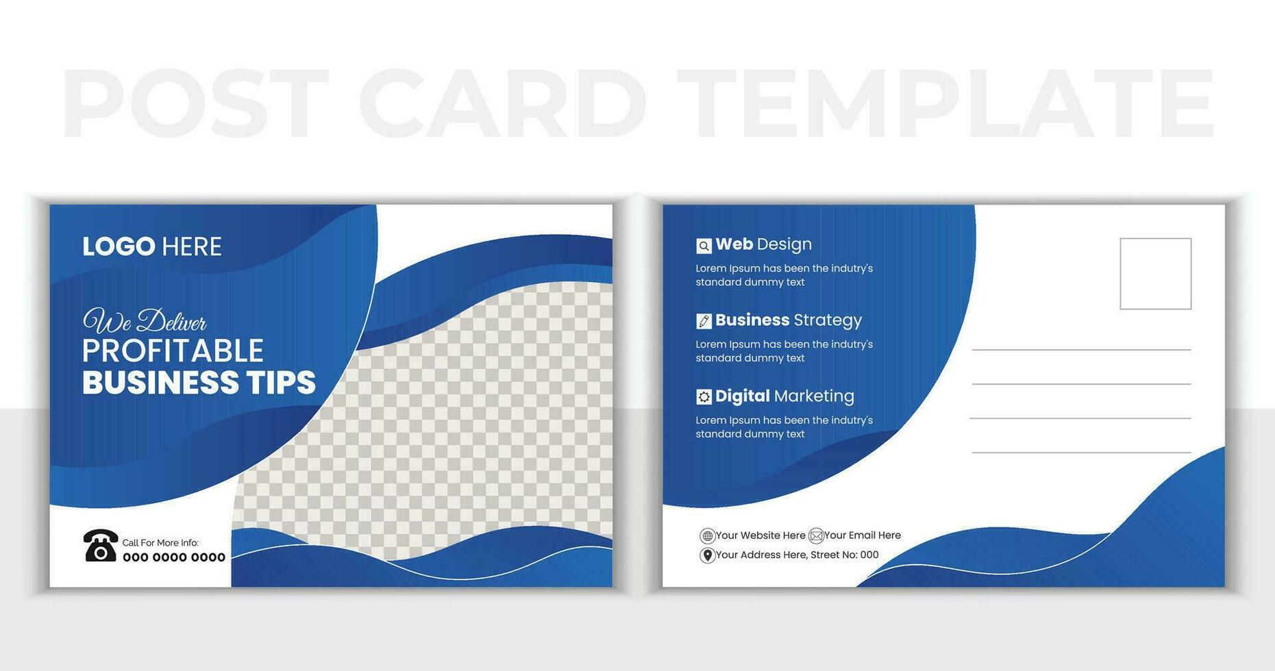 moderne entreprise carte postale conception. affaires carte postale , un événement carte, direct courrier eddm, invitation conception modèle. vecteur