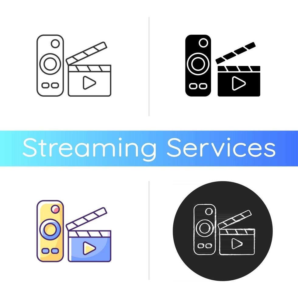 icône de streaming de films vecteur