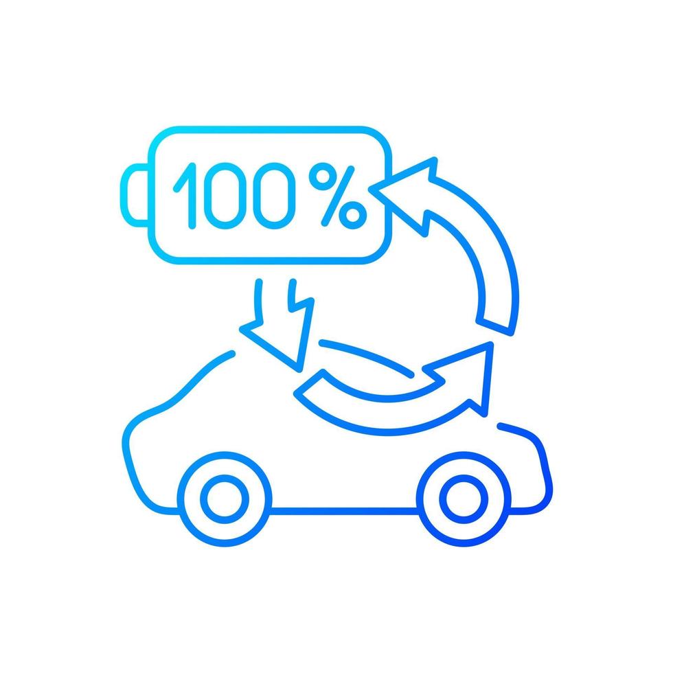 recharger l'icône de vecteur linéaire dégradé de charge