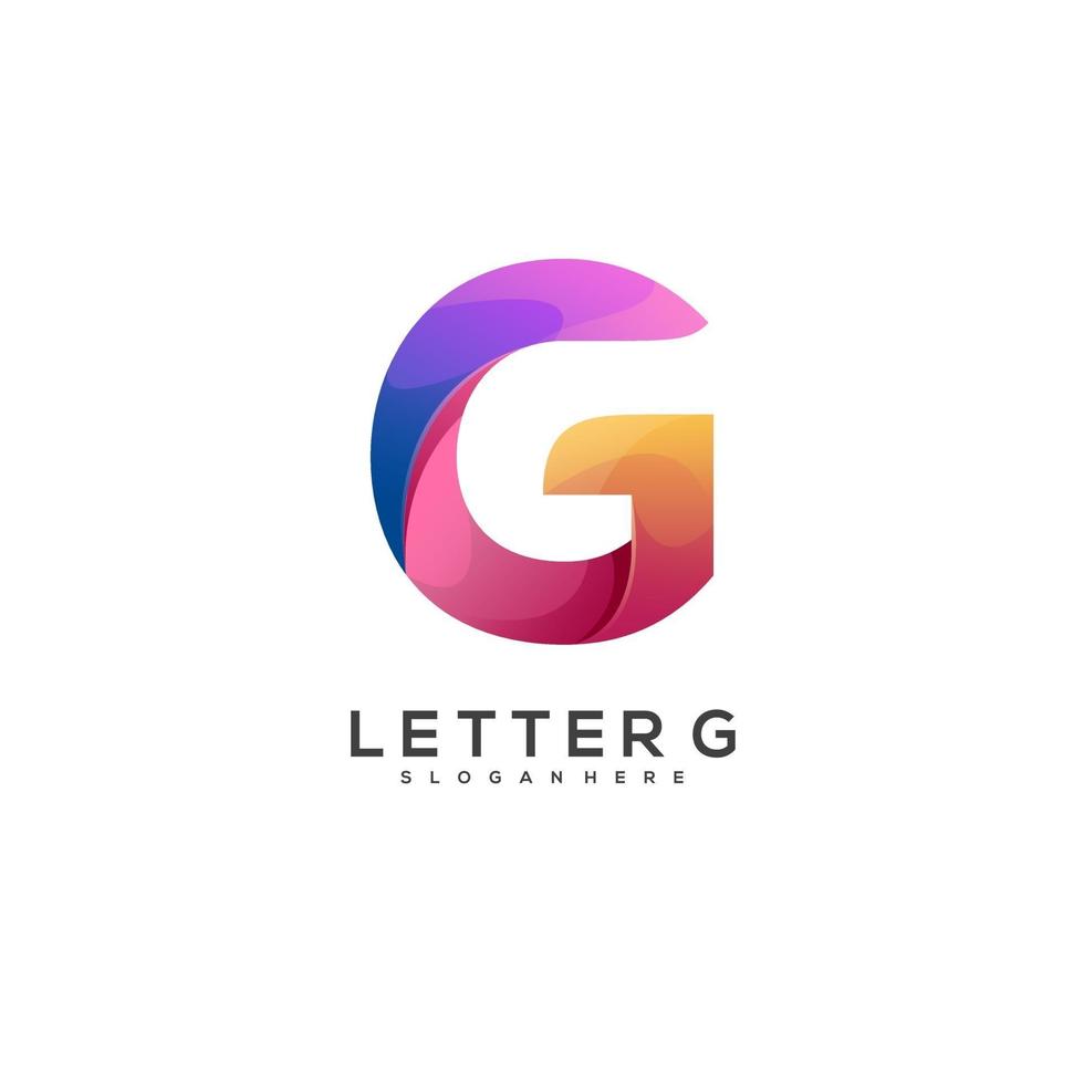 lettre g logo coloré design abstrait vecteur