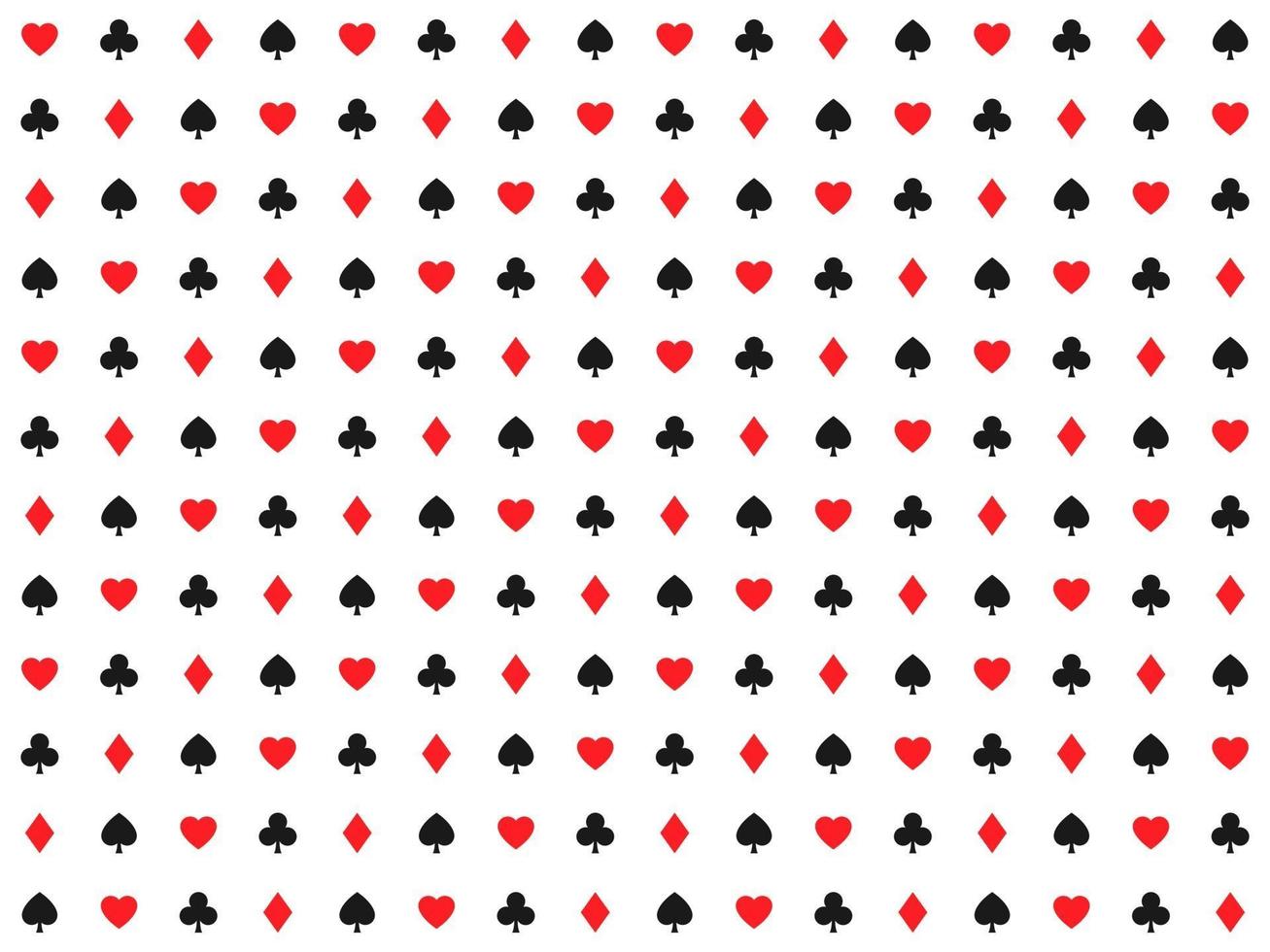 carte à jouer signes modèle sans couture fond de casino coeurs clubs diamants et pique icônes et symboles vectoriels vecteur