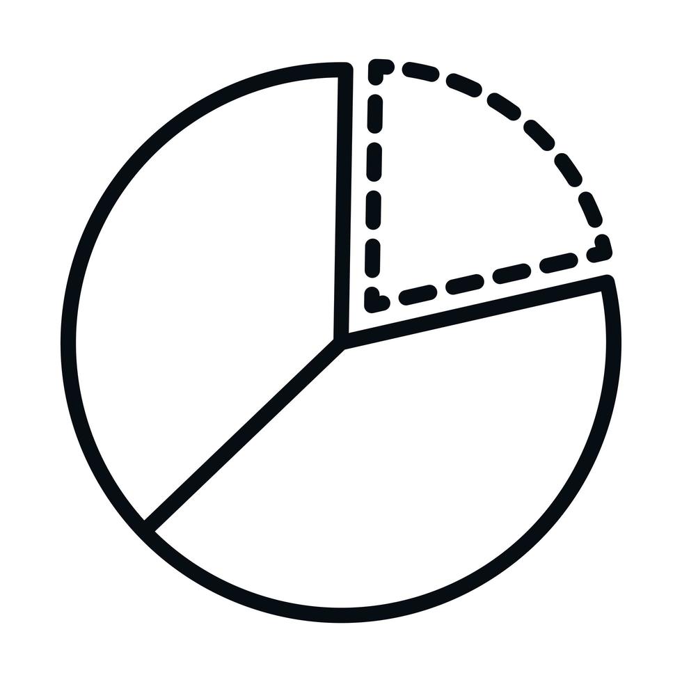 ligne de statistiques de diagramme de sciences de l'école d'enseignement des mathématiques et icône de style vecteur