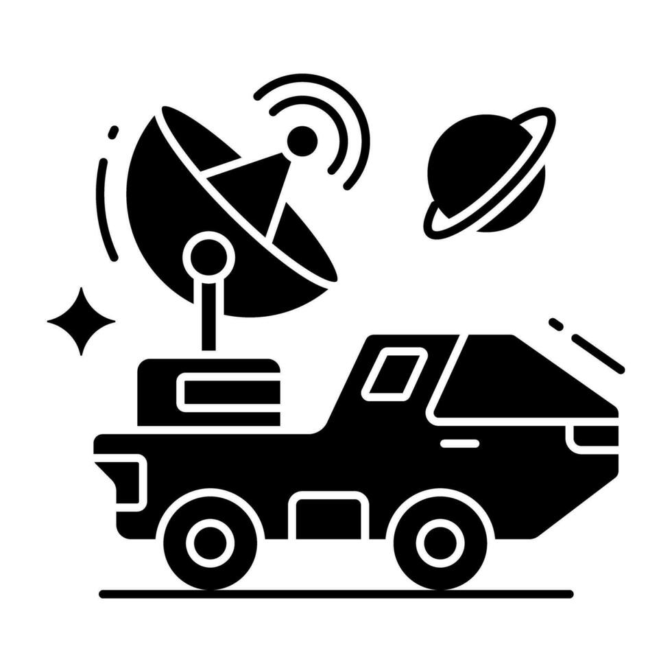 une Créatif conception icône de Satellite van vecteur
