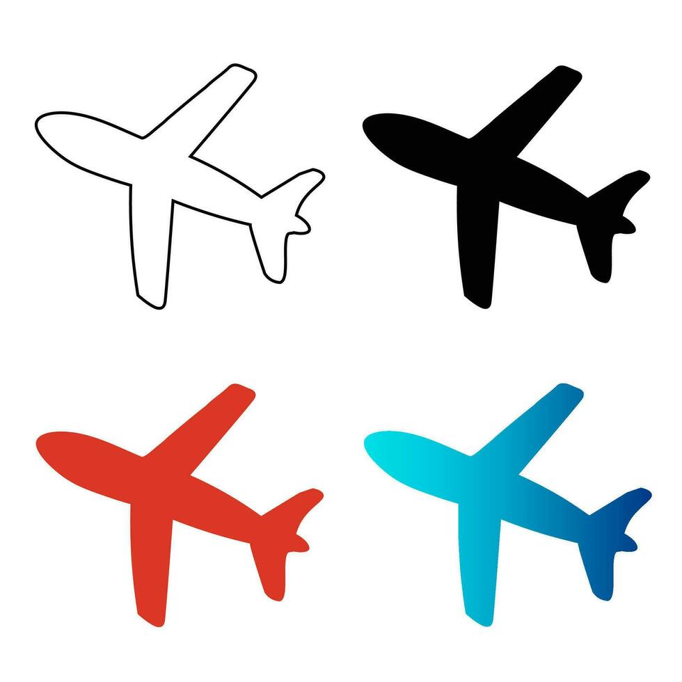 abstrait en volant avion silhouette illustration vecteur