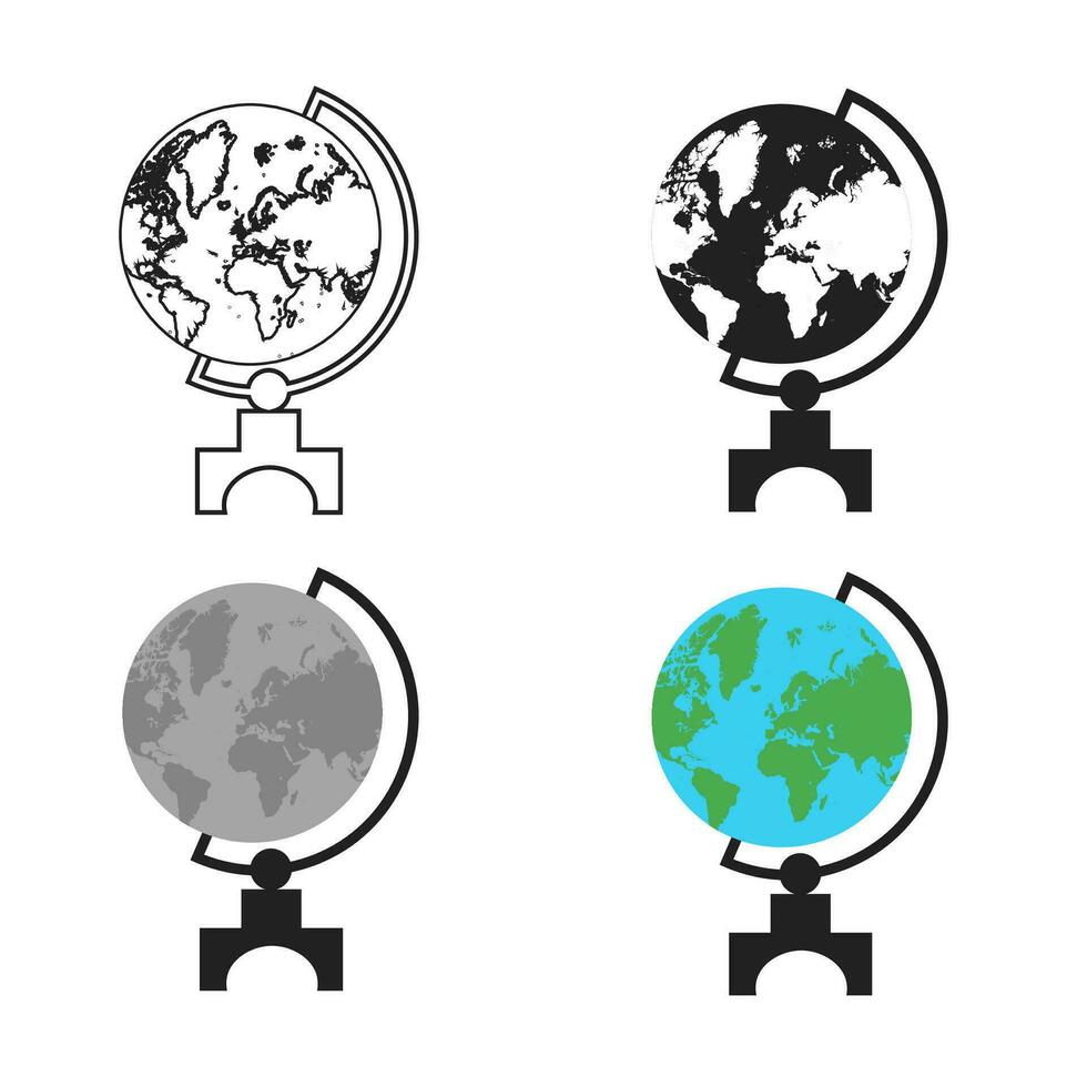 abstrait globe Terre sphère silhouette illustration vecteur