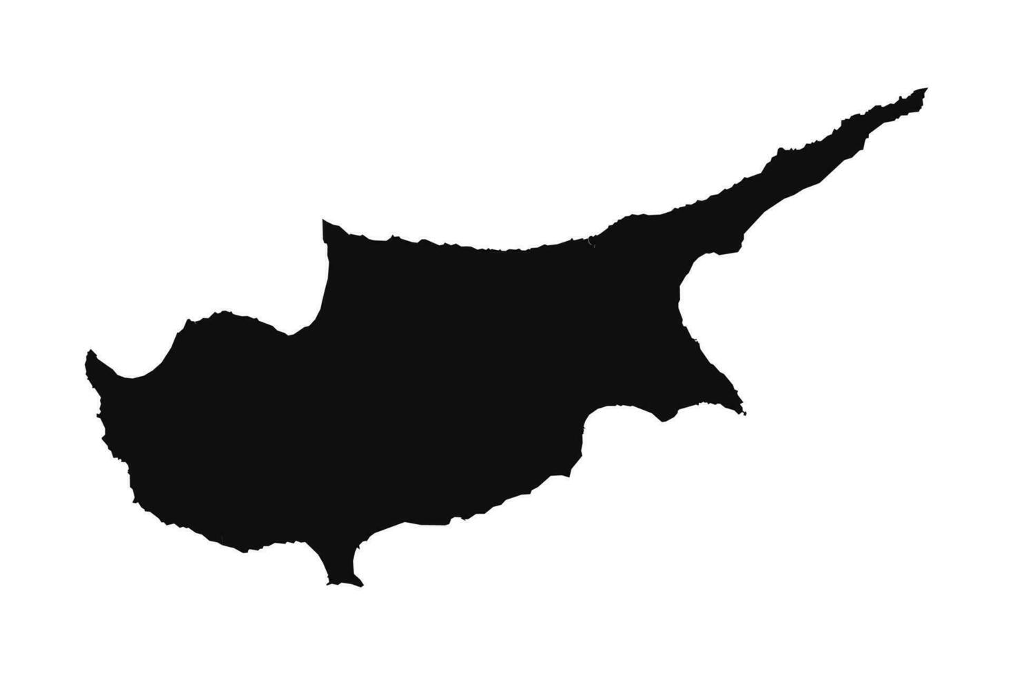 abstrait silhouette Chypre Facile carte vecteur