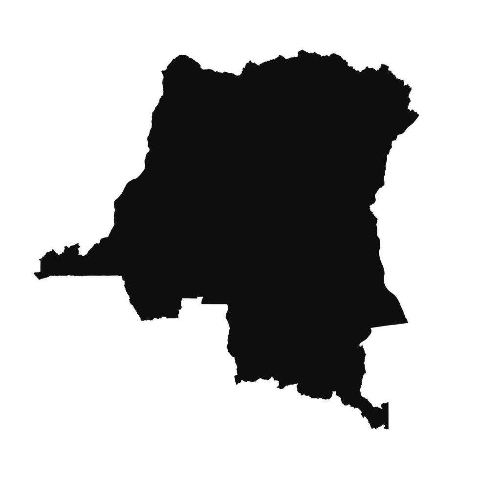 abstrait silhouette démocratique république de le Congo Facile carte vecteur