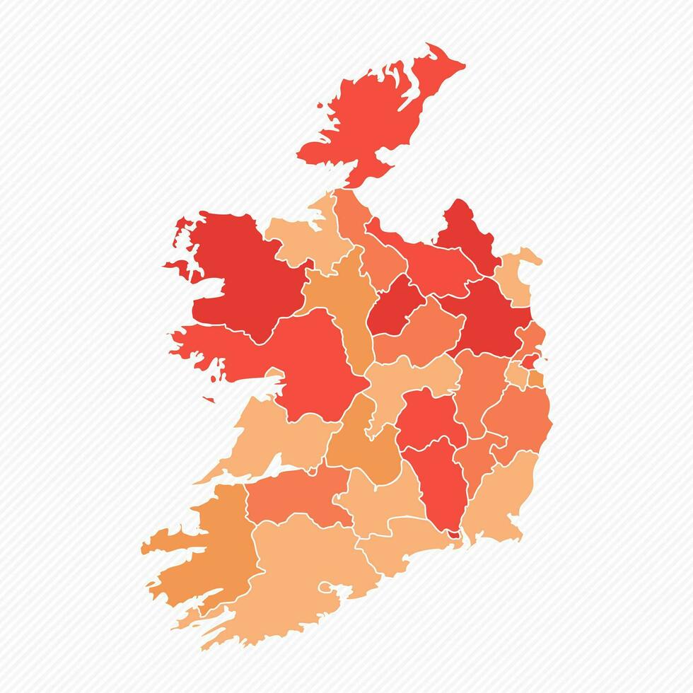 coloré Irlande divisé carte illustration vecteur