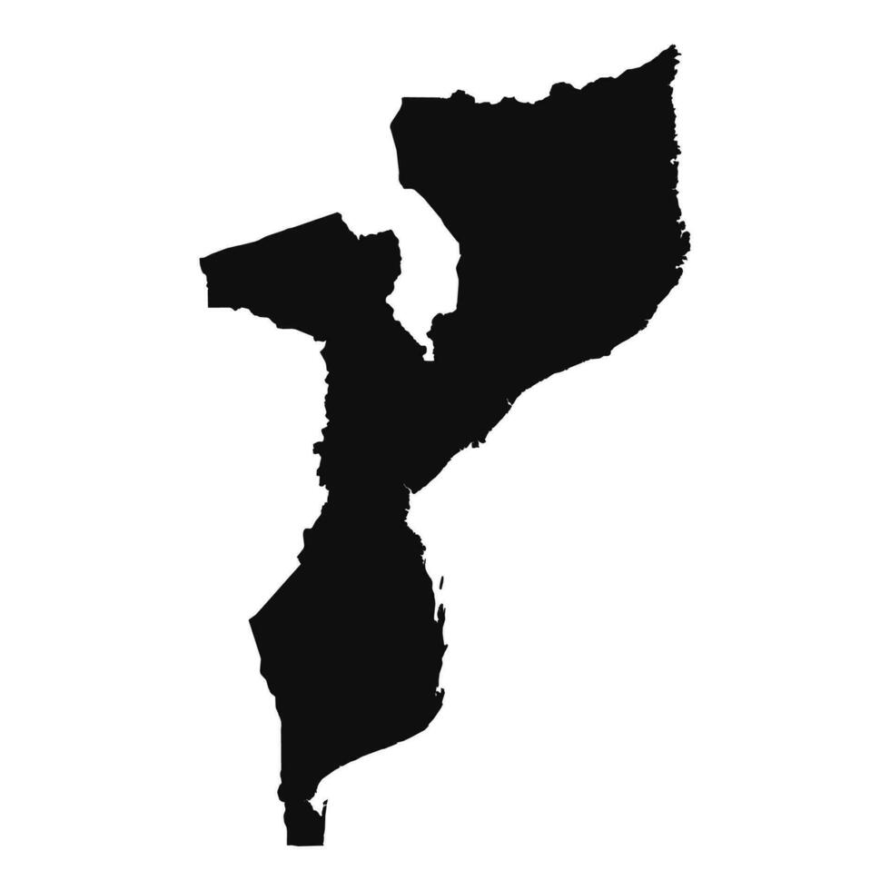 abstrait silhouette mozambique Facile carte vecteur