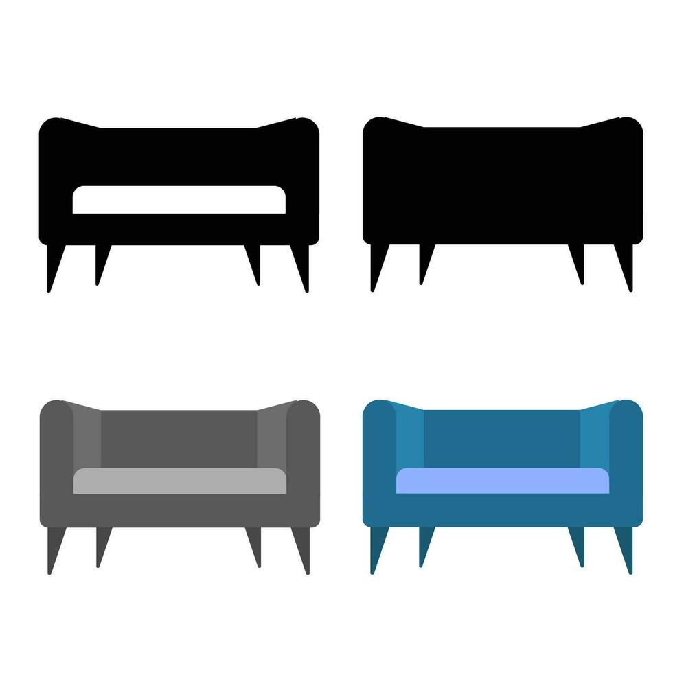 abstrait canapé chaise silhouette illustration vecteur