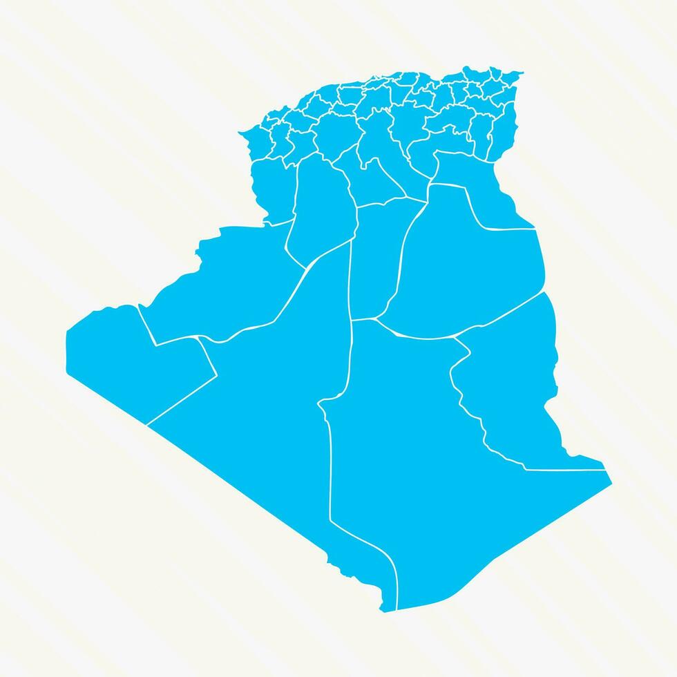 plat conception carte de Algérie avec détails vecteur