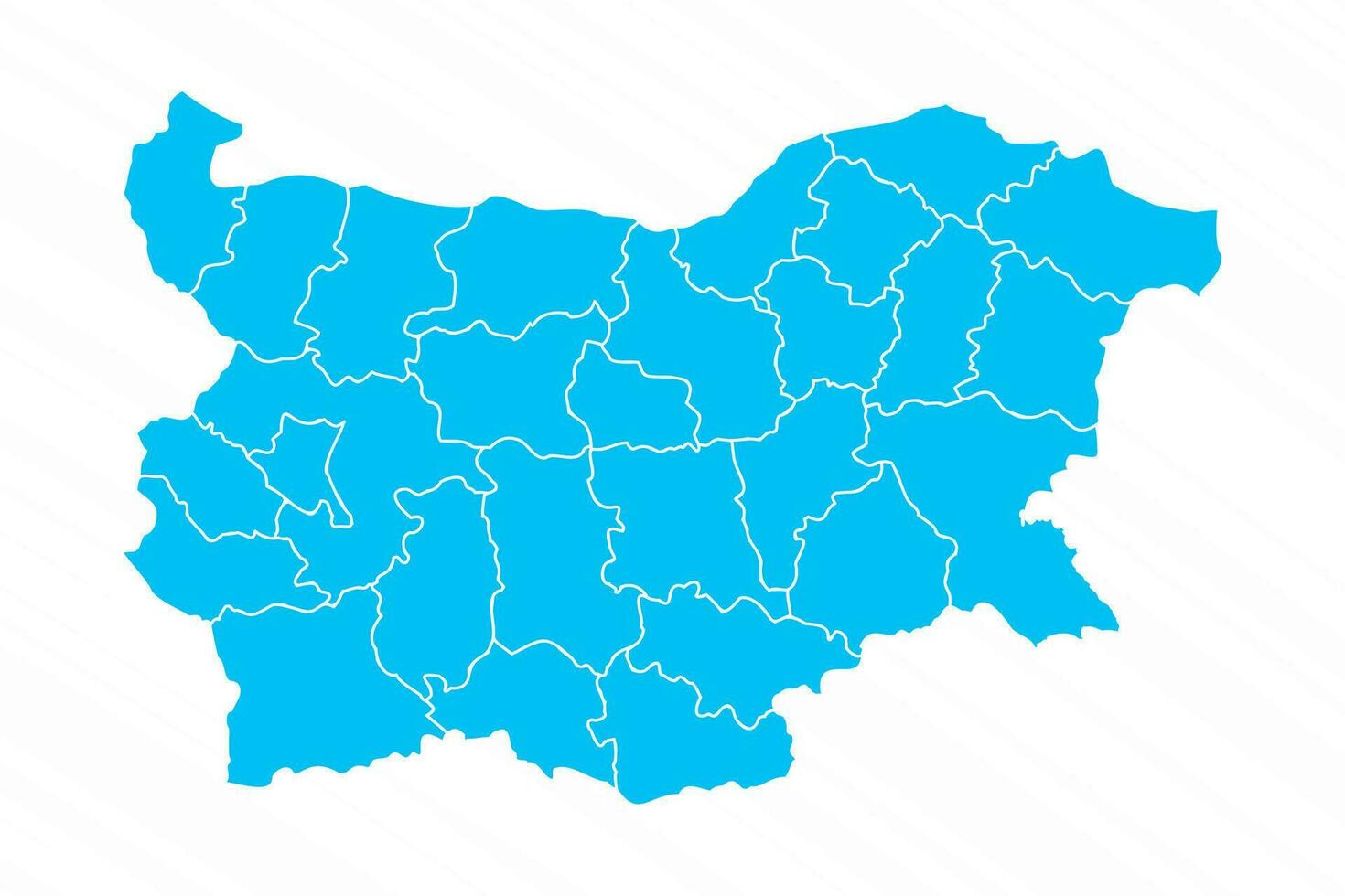 plat conception carte de Bulgarie avec détails vecteur